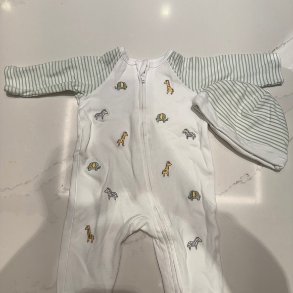 Little Me Unisex Onesie With Cap With Embroidery for 3 Months - Picture 1 of 3